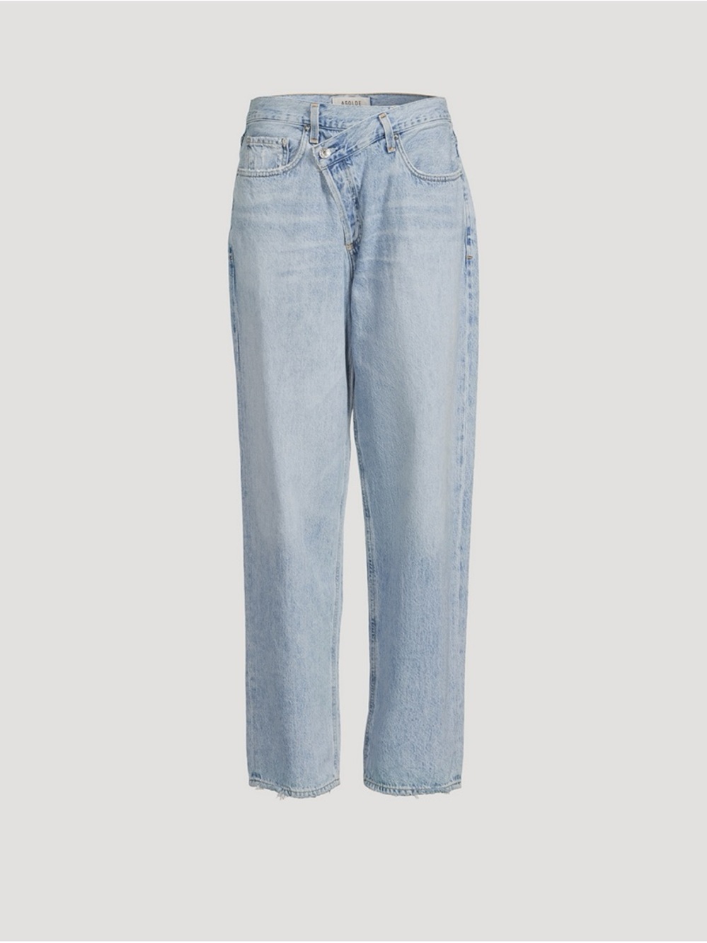 AGOLDE Criss-Cross Upsized Straight-Leg Jeans in Suburbia